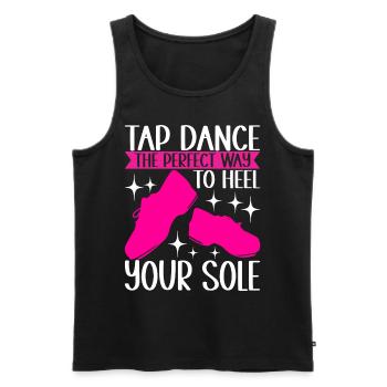 Stepptanz Stepptänzer - Männer Premium Bio Tank Top - Schwarz - Vorne - AI Model Male 178 light (178cm)