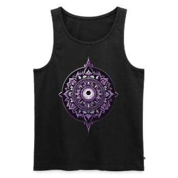 Mandala Design Ästhetisches Muster Spirituelles - Männer Premium Bio Tank Top - Schwarz - Vorne - AI Model Male 178 light (178cm)