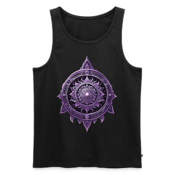 Mandala Design Ästhetisches Muster Spirituelles - Männer Premium Bio Tank Top - Schwarz - Vorne - AI Model Male 178 light (178cm)