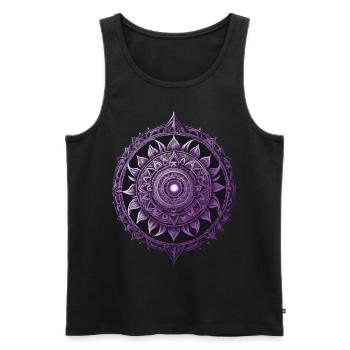 Mandala Design Ästhetisches Muster Spirituelles - Männer Premium Bio Tank Top - Schwarz - Vorne - AI Model Male 178 light (178cm)