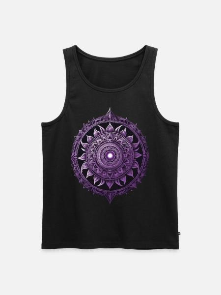 Mandala Design Aesthetic Pattern Spiritual - Men's Premium Organic Tank Top - black