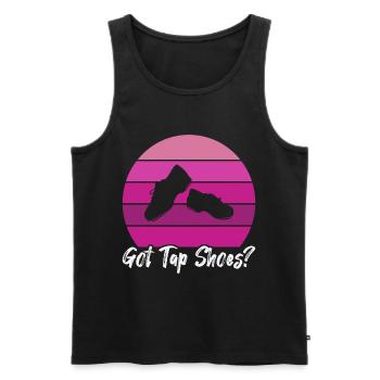 Stepptanz Stepptänzer - Männer Premium Bio Tank Top - Schwarz - Vorne - AI Model Male 178 light (178cm)
