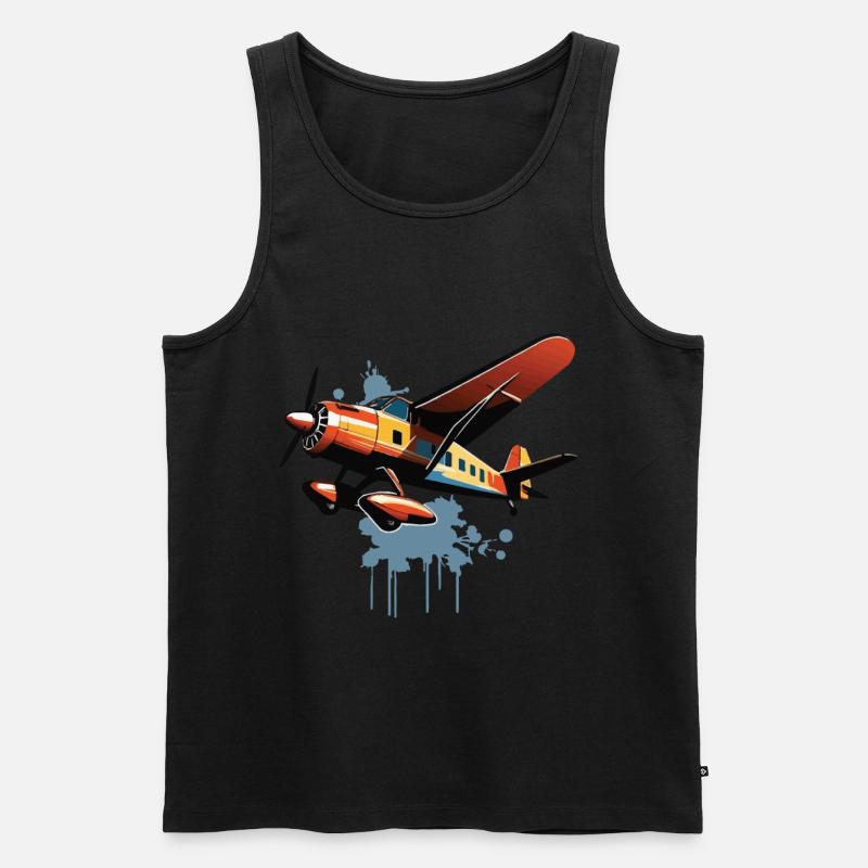 Modellflugzeug Pilot Flugzeug Hobby Design - Männer Premium Bio Tank Top - Schwarz