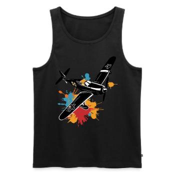 Model Airplane Pilot Airplane Hobby Design - Men's Premium Organic Tank Top - black - Front - Michal (187cm)