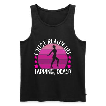 Tap Dance Tap Dancer - Men's Premium Organic Tank Top - black - Front - Michal (187cm)