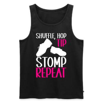 Stepptanz Stepptänzer - Männer Premium Bio Tank Top - Schwarz - Vorne - AI Model Male 178 light (178cm)