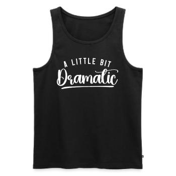 Bit Dramatic Fun Women's Tee - Männer Premium Bio Tank Top - Schwarz - Vorne - Michal (187cm)