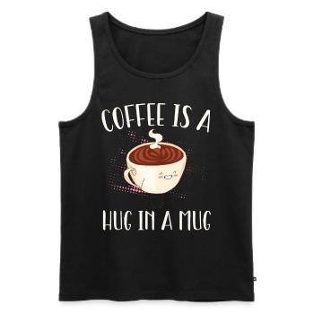 Coffee Hug In A Mug Comfort Tee - Männer Premium Bio Tank Top - Schwarz - Vorne - AI Model Male 178 light (178cm)