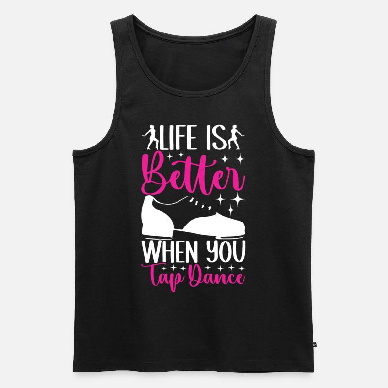 Stepptanz Stepptänzer - Männer Premium Bio Tank Top - Schwarz