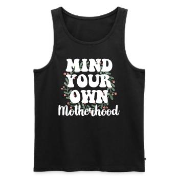 T-shirt unique de la vie de maman de la maternité - Débardeur bio Premium Homme - noir - Devant - AI Model Male 178 light (178cm)