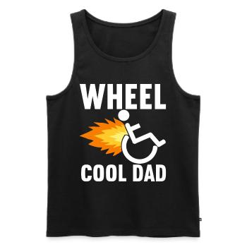 Rollstuhlfahrer Rollstuhl - Männer Premium Bio Tank Top - Schwarz - Vorne - AI Model Male 178 light (178cm)
