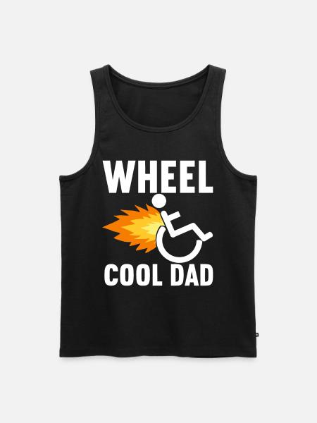 Rollstuhlfahrer Rollstuhl - Männer Premium Bio Tank Top - Schwarz