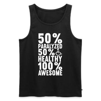 Rollstuhlfahrer Rollstuhl - Männer Premium Bio Tank Top - Schwarz - Vorne - AI Model Male 178 light (178cm)
