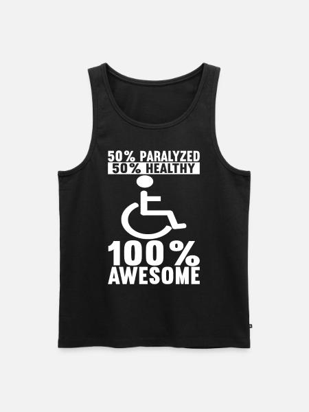 Rollstuhlfahrer Rollstuhl - Männer Premium Bio Tank Top - Schwarz