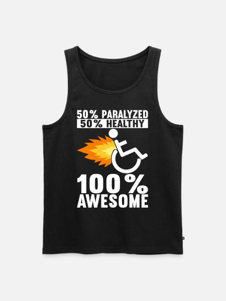 Wheelchair users Wheelchair - Men's Premium Organic Tank Top - black