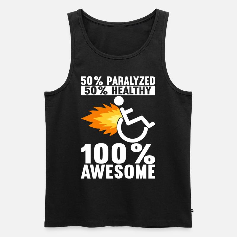 Rollstuhlfahrer Rollstuhl - Männer Premium Bio Tank Top - Schwarz