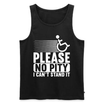 Wheelchair users Wheelchair - Men's Premium Organic Tank Top - black - Front - Michal (187cm)