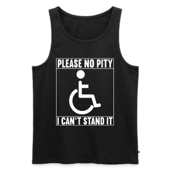 Wheelchair users Wheelchair - Men's Premium Organic Tank Top - black - Front - Michal (187cm)