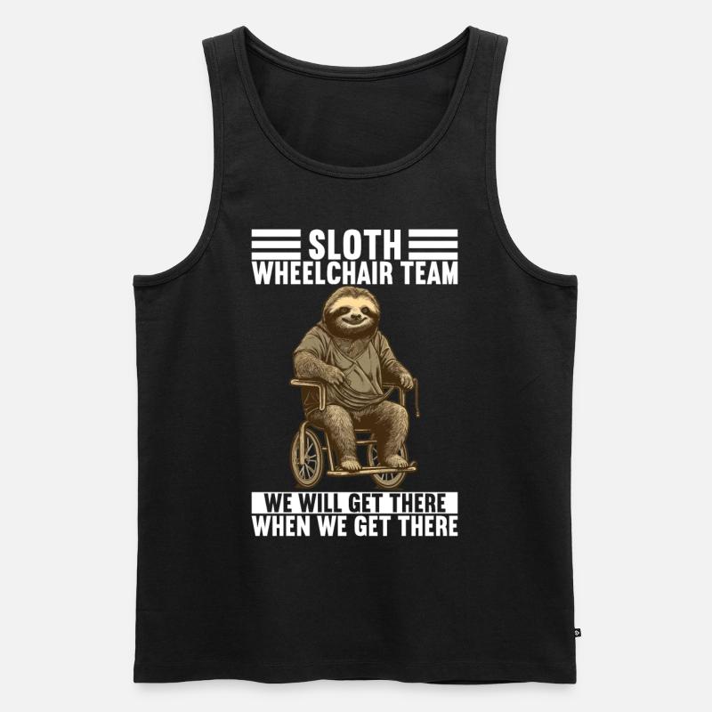 Rollstuhlfahrer Rollstuhl - Männer Premium Bio Tank Top - Schwarz
