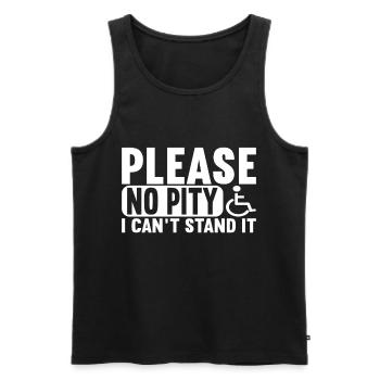 Rollstuhlfahrer Rollstuhl - Männer Premium Bio Tank Top - Schwarz - Vorne - AI Model Male 178 light (178cm)