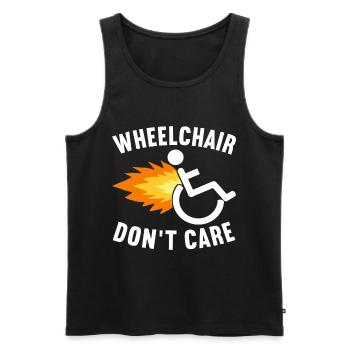 Rollstuhlfahrer Rollstuhl - Männer Premium Bio Tank Top - Schwarz - Vorne - AI Model Male 178 light (178cm)