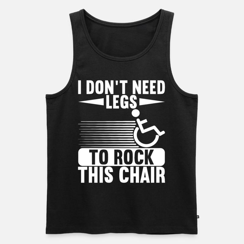 Rollstuhlfahrer Rollstuhl - Männer Premium Bio Tank Top - Schwarz