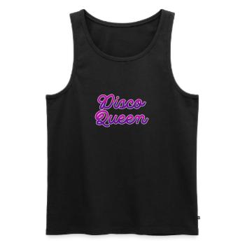 70er Disco Queen Kostüm Tee - Männer Premium Bio Tank Top - Schwarz - Vorne - AI Model Male 178 light (178cm)