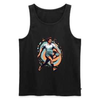 Handball Player Streetwear Iconic Style Design - Men's Premium Organic Tank Top - black - Front - Michal (187cm)