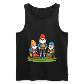 Ostern Nordische Wichtel Gnom Osterhase Zwerge - Männer Premium Bio Tank Top - Schwarz - Vorne - Michal (187cm)