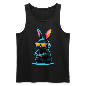 Osterhase Gamer & Gaming Streetwear Ikonisches - Männer Premium Bio Tank Top - Schwarz - Vorne - Michal (187cm)