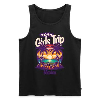 Mexico Girls Trip 2024 Fiesta T-shirt - Men's Premium Organic Tank Top - black - Front - AI Model Male 178 light (178cm)