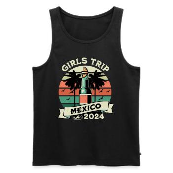 Mexico Girls Trip 2024 Fiesta T-shirt - Men's Premium Organic Tank Top - black - Front - AI Model Male 178 light (178cm)