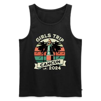 Cancun Girls Trip 2024 Fiesta Tee - Männer Premium Bio Tank Top - Schwarz - Vorne - AI Model Male 178 light (178cm)
