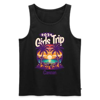 Cancun Girls Trip 2024 Fiesta Tee - Männer Premium Bio Tank Top - Schwarz - Vorne - AI Model Male 178 light (178cm)