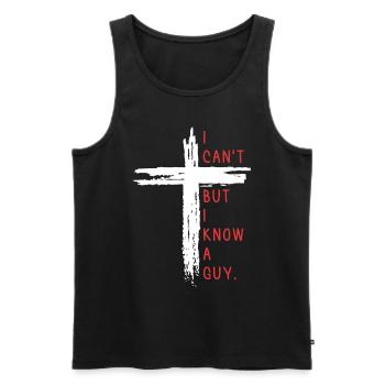 Funny ChristianFunny Christian Pastel k - Men's Premium Organic Tank Top - black - Front - Michal (187cm)