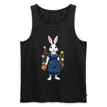 Infirmière lapin Lapin de Pâques Infirmière - Débardeur bio Premium Homme - noir - Devant - Michal (187cm)
