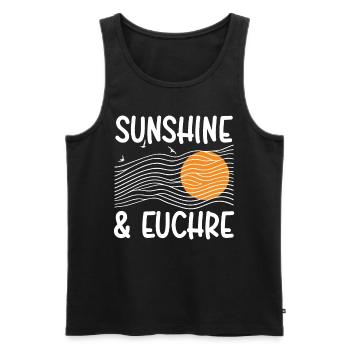 Euchre Lover's Sunny Day T-shirt - Männer Premium Bio Tank Top - Schwarz - Vorne - Michal (187cm)