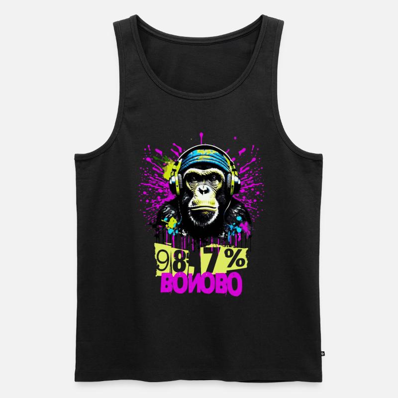 98,7 Bonobo Evolution Schimpanse Tee - Männer Premium Bio Tank Top - undefined