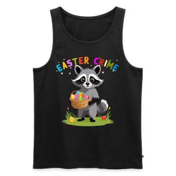 Easter Crime Raccoon Easter Bunny Fun - Men's Premium Organic Tank Top - black - Front - Michal (187cm)