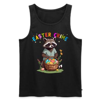 Easter Crime Raccoon Easter Bunny Design - Men's Premium Organic Tank Top - black - Front - Michal (187cm)