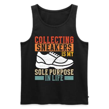 Sneakerhead Sneaker Collector - Men's Premium Organic Tank Top - black - Front - AI Model Male 178 light (178cm)