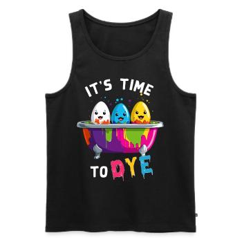 Ostern Spruch Farben Künstler Ei Lustig Bunt - Männer Premium Bio Tank Top - Schwarz - Vorne - Michal (187cm)