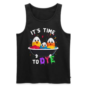 Egg Colors Humor Colorful Artist Funny Easter - Men's Premium Organic Tank Top - black - Front - Michal (187cm)