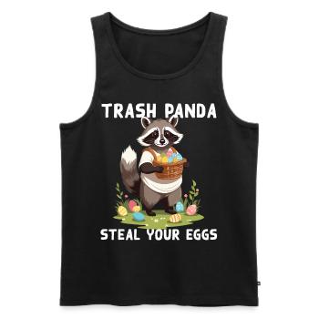 Lustiger Waschbär Spruch Niedliches Osterdesign - Männer Premium Bio Tank Top - Schwarz - Vorne - AI Model Male 178 light (178cm)