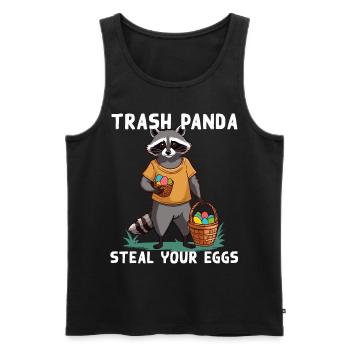 Lustiger Waschbär Spruch Niedliches Osterdesign - Männer Premium Bio Tank Top - Schwarz - Vorne - AI Model Male 178 light (178cm)