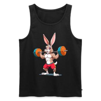 Funny Bodybuilder Animal Iknonic Workout - Men's Premium Organic Tank Top - black - Front - Michal (187cm)