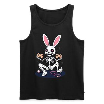 Osterhase Gamer Ikonisches Ostern Gaming - Männer Premium Bio Tank Top - Schwarz - Vorne - Michal (187cm)
