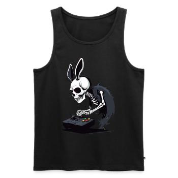 Osterhase Gamer Ikonisches Ostern Gaming - Männer Premium Bio Tank Top - Schwarz - Vorne - Michal (187cm)