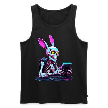 Osterhase Gamer und Gaming Streetwear Design - Männer Premium Bio Tank Top - Schwarz - Vorne - Michal (187cm)