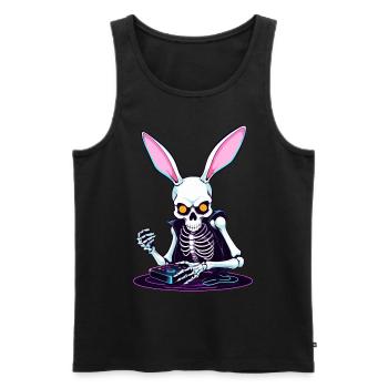 Lapin de Pâques Gamer et Design de streetwear de jeu - Débardeur bio Premium Homme - noir - Devant - Michal (187cm)